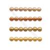 Série orange(jaune) Perles nacrée ronde sur fil Taille 4mm de diamètre trou 0.6mm  Environ 96perles/fil 15~16"
