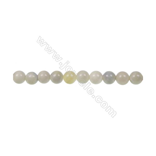 Australian round butter Jade strand beads, Diameter 6mm, Hole 1mm, 67 beads/strand 15~16"