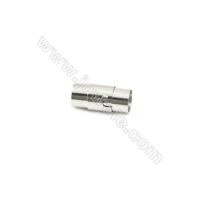 Screw Clasp  magnetic  304 stainless steel  10x20mm barrel with glue-in ends  6mm inside diameter. 30pcs/pack