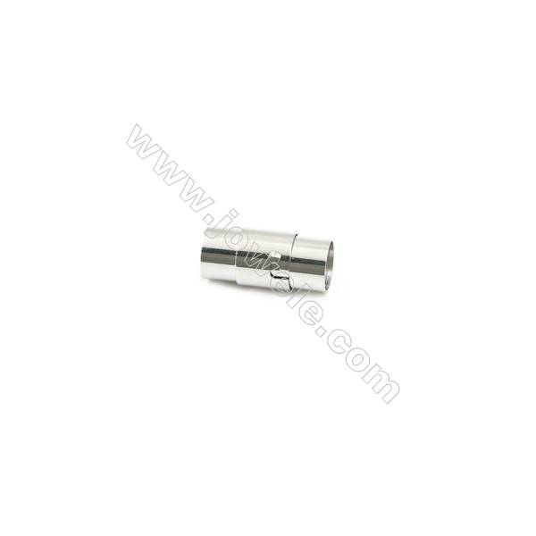 Screw Clasp  magnetic  304 stainless steel  10x20mm barrel with glue-in ends  6mm inside diameter. 30pcs/pack