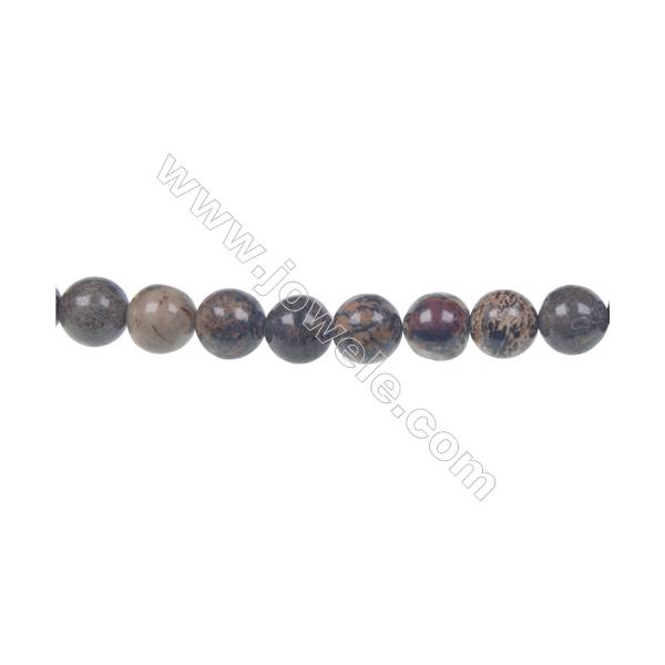 Artistic jasper round strand beads, Diameter 8 mm, Hole 1.2 mm, 51 beads /strand 15 ~ 16''