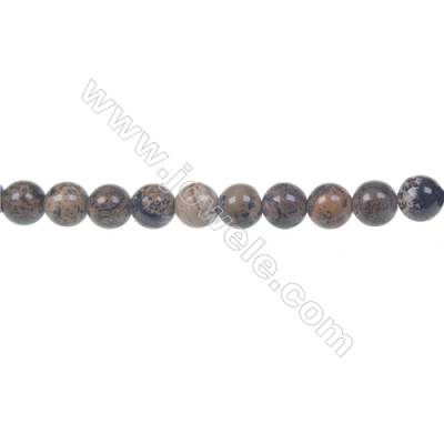 Artistic jasper round strand beads, Diameter 6 mm, Hole 1 mm, 65 beads /strand 15 ~ 16"