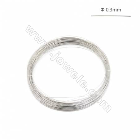 925 Sterling Silver Half-hard Wire  0.3mm  about 62.5meter/50g