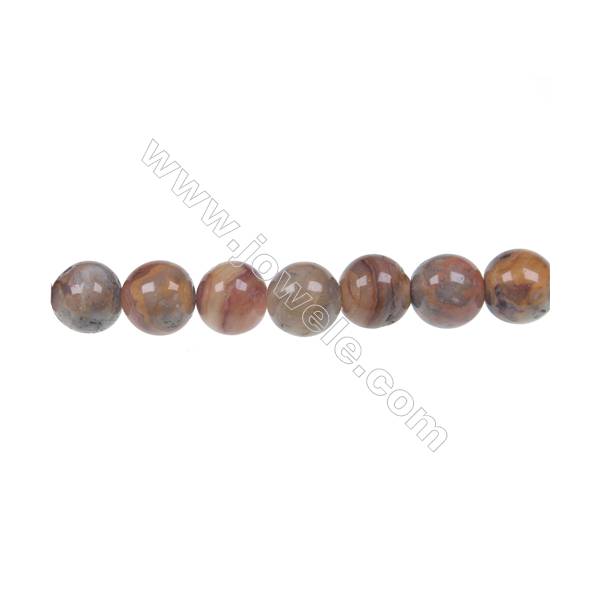 Crazy agate round strand beads in diameter 10 mm  hole diameter 1.5 mm  42 beads /strand 15 ~ 16 ''