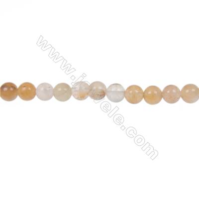 Mixed yellow aventurine round strand beads in diameter 6 mm  hole 1 mm  69 beads /strand 15 ~ 16 ''