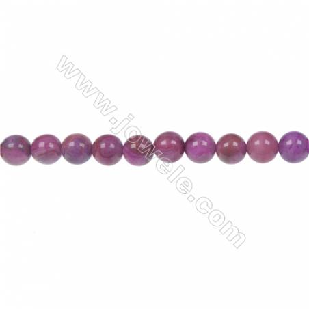 Dyed red agate round strand beaded in diameter 6 mm   hole 1 mm  64 beads /strand 15 ~ 16 ''