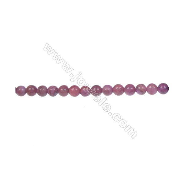Dyed red agate round strand beads in diameter 4 mm   hole 0.8 mm  103 beads /strand 15 ~ 16 ''