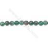 Dyed green agate round strand beads in diameter 6 mm  hole 1 mm  67 beads /strand 15 ~ 16 ''
