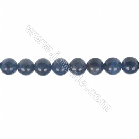 Wholesale supplies dumortierite  8mm round strand beads  hole diameter 1.2 mm  49 beads/ strand    15~16 ''