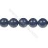 Blaue Sandsteine runde Perlenkette Durchmesser 12mm Durchmesser des Loch 1 5mm ca. 33 Stck / Strang 15~16"