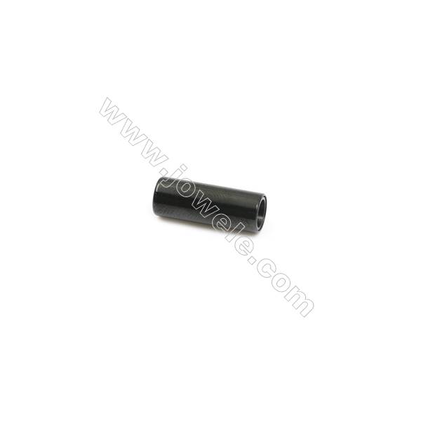 Clasp  magnetic  black plated 304 stainless steel  6x16mm barrel with glue-in ends  4mm inside diameter. 20pcs/pack