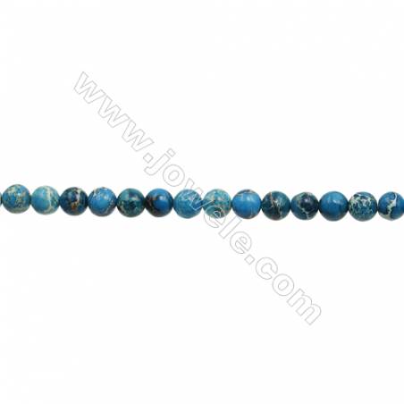 Jaspe impérial perle ronde teintée sur fil Taille 10mm de diamètre trou 1.2mm 40perles / fil 15 ~ 16 "
