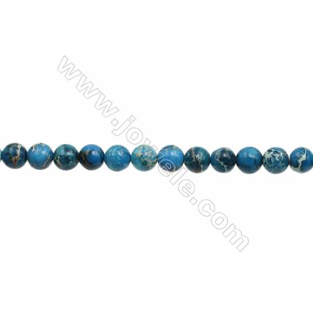 Imperial Jasper Round Beads Strand  Blue (dyed)  Diameter 12mm  Hole 1.2mm  about 33 beads/strand 15~16"