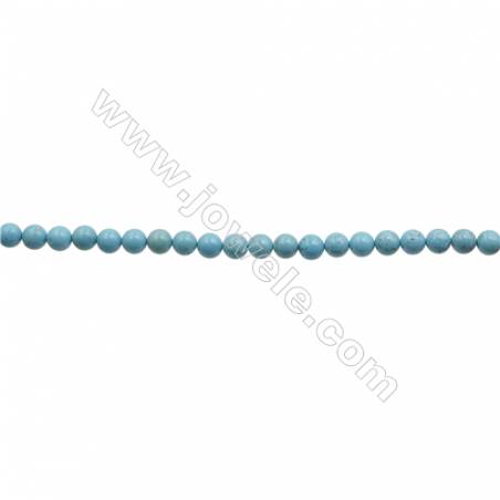 Howlite Round Beads Strand  Dyed Blue  Diameter 4mm  Hole 0.6mm  about 96 beads/strand 15~16"