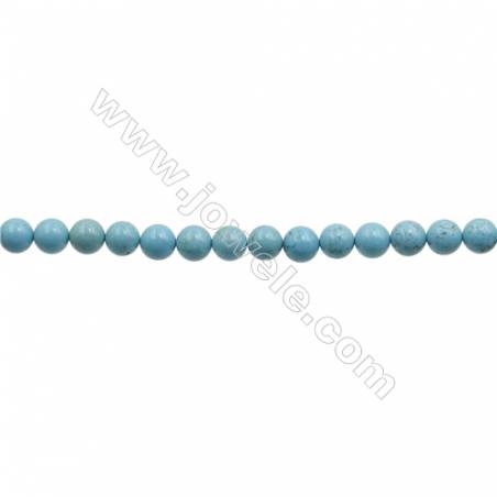 Howlite teintée bleue ronde sur fil Taille 10mm de diamètre  trou1.0mm Environ 40perles/fil 15-16"