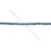 Faceted Round Howlite Beads Strand  Dyed Blue  Diameter 4mm  Hole 0.6mm  about 96 beads/strand 15~16"