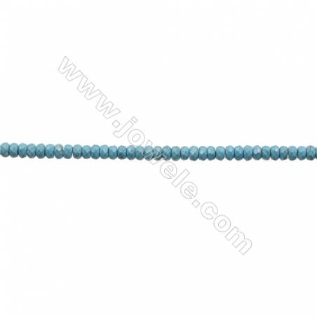 Howlite Abacus Beads Strand  Dyed Blue  Faceted  Size 4x6mm  Hole 0.6mm  about 100 beads/strand 15~16"