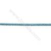 Howlite teintée bleue rondelle à facette sur fil Taille 4x6mm  trou0.6mm Environ 100perles/fil 15-16"