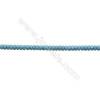 Howlite teintée bleue rondelle à  facette sur fil Taille 5x8mm  trou0.8mm Environ 83perles/fil 15-16"