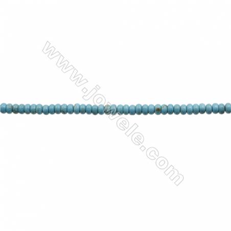 染藍白松算盤珠形串珠 尺寸 3x8毫米 孔徑 約 0.6毫米 約 133個/條 15~16"