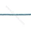 染藍白松算盤珠形串珠 尺寸 4x6毫米 孔徑 約 0.8毫米 約 100個/條 15~16"