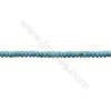 Howlite teintée bleue rondelle sur fil Taille 5x8mm  trou0.8mm Environ 80perles/fil 15-16"