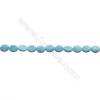 Howlite Oval Beads Strand  Dyed Blue  Size 8x10mm  Hole 0.8mm  about 40 beads/strand 15~16"
