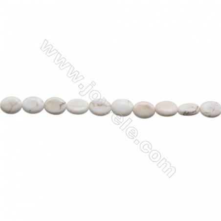 Howlite Oval Beads Strand  Size 8x10mm  Hole 0.8mm  about 40 beads/strand 15~16"