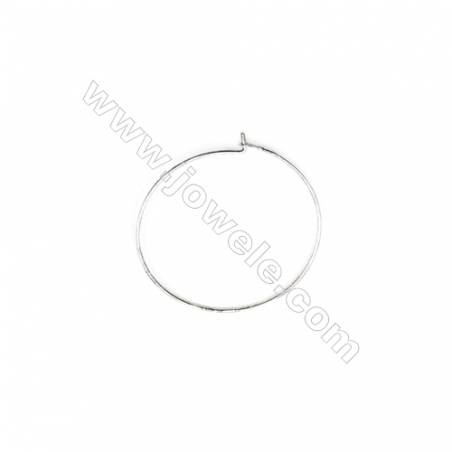 925 Sterling Silver Earring hoop-H463 Size 30x0.75mm  30pcs/pack