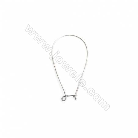 925 Sterling Silver Earring hook-H1811 Size 17x33mm  Pin 0.7mm  Hole 2.7mm  30pcs/pack