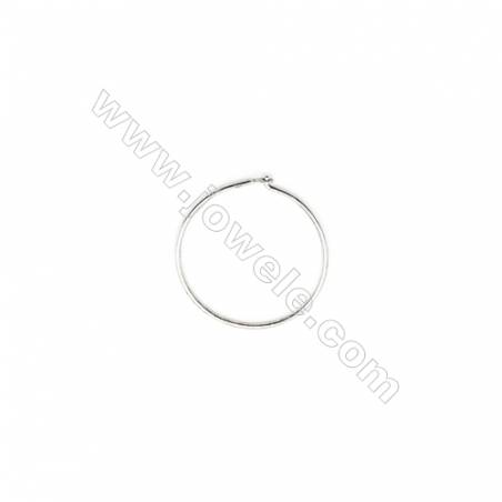 925 Sterling Silver Earring hoop-H463 Size 20x0.75mm  50pcs/pack