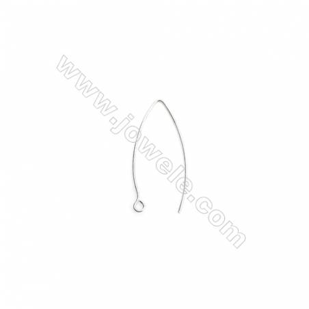 925 Sterling Silver Earring hook-H1040 Size 13x29mm  Pin 0.7mm  Hole 3mm  40pcs/pack
