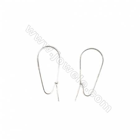 925 Sterling Silver Earring hoop-H1857 Size 13x30mm  Pin 0.7mm  Hole 0.8mm  40pcs/pack
