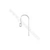 925 Sterling Silver Earring hook-H1818 Size 11x31mm  Pin 0.8mm  Hole 2mm  40pcs/pack