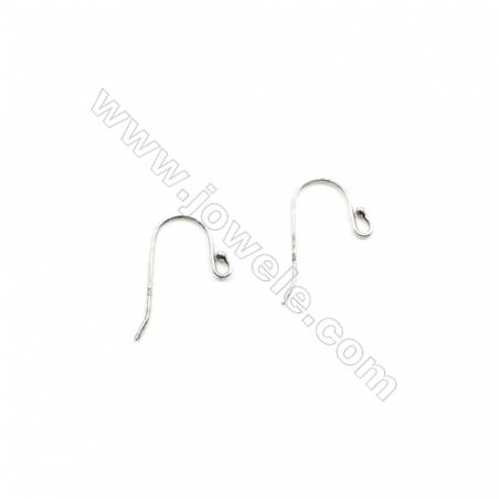 925 Sterling Silver Earring hook-H1948 Size 12x20mm  Pin 0.8mm  Hole 3.3mm  70pcs/pack