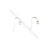 925 Sterling Silver Earring hook-H642 Size 11x24mm  Pin 0.7mm  Hole 4mm  50pcs/pack