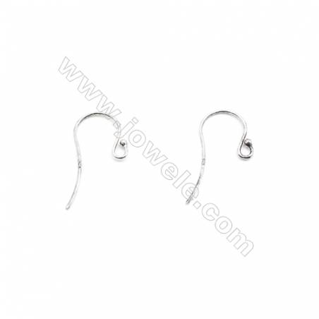 925 Sterling Silver Earring hook-H642 Size 11x24mm  Pin 0.7mm  Hole 3.3mm  60pcs/pack