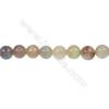 Round flower jade strand beads, Diameter 8mm, Hole 1mm, 52 beads/strand, 15~16"
