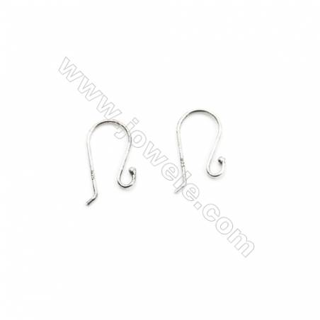 925 Sterling Silver Earring hook-H1740  Size 11x19mm  Pin 0.7mm  Hole 3x4mm  70pcs/pack