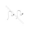925 Sterling Silver Earring hook-H720  Size 7x19mm  Pin 0.8mm  Ball 3mm  40pcs/pack