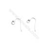 925 Sterling Silver Earring hook  Size 9x20mm  Pin 0.8mm  Hole 4mm  60pcs/pack