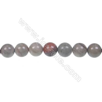 Semiprecious Silver Mist Jasper round strand beads, 8mm, Hole 1mm, 49beads/strand, 15~16"