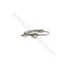 925 Sterling Silver Earring hook  Size 9x15mm  Pin 0.7mm  Hole 1mm  20pcs/pack
