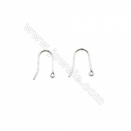 925 Sterling Silver Earring hook  Size 13.5x17mm  Pin 0.9mm  Hole 1.3mm  60pcs/pack
