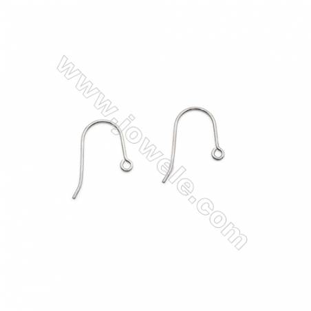 925 Sterling Silver Earring hook  Size 15x18mm  Pin 0.7mm  Hole 1.5mm  80pcs/pack