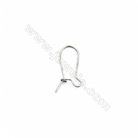 925 Sterling Silver Earring hook-H1562  Size 6x16mm  Pin 0.6mm  60pcs/pack
