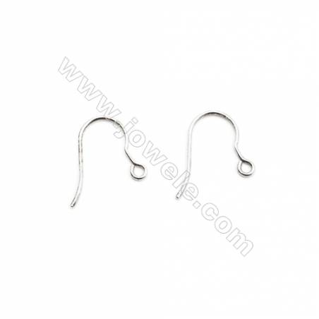 925 Sterling Silver Earring hook-H500  Size 9x19mm  Pin 0.7mm  Hole 3mm  70pcs/pack