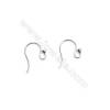 925 Sterling Silver Earring hook-H1465  Size 9x16mm  Pin 0.65mm  80pcs/pack