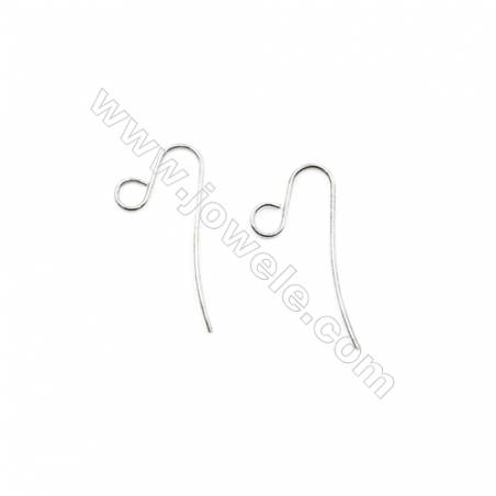 Crochets boucles d'oreille Avec anneau en argent 925  Taille 16x32mm  diamètre du fil 0.9mm trou 4.5mm 30pcs/paquet
