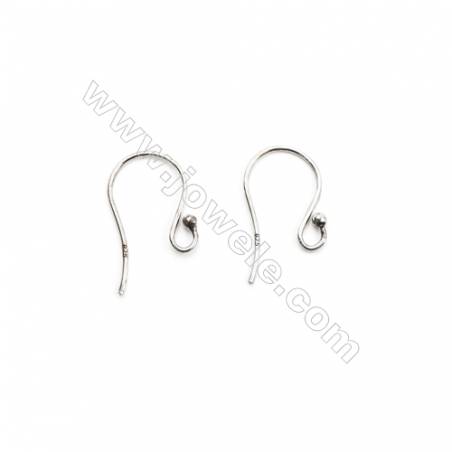 925 Sterling Silver Earring hook-H1469  Size 10x19mm  Pin 0.7mm  Hole 3.5mm  50pcs/pack